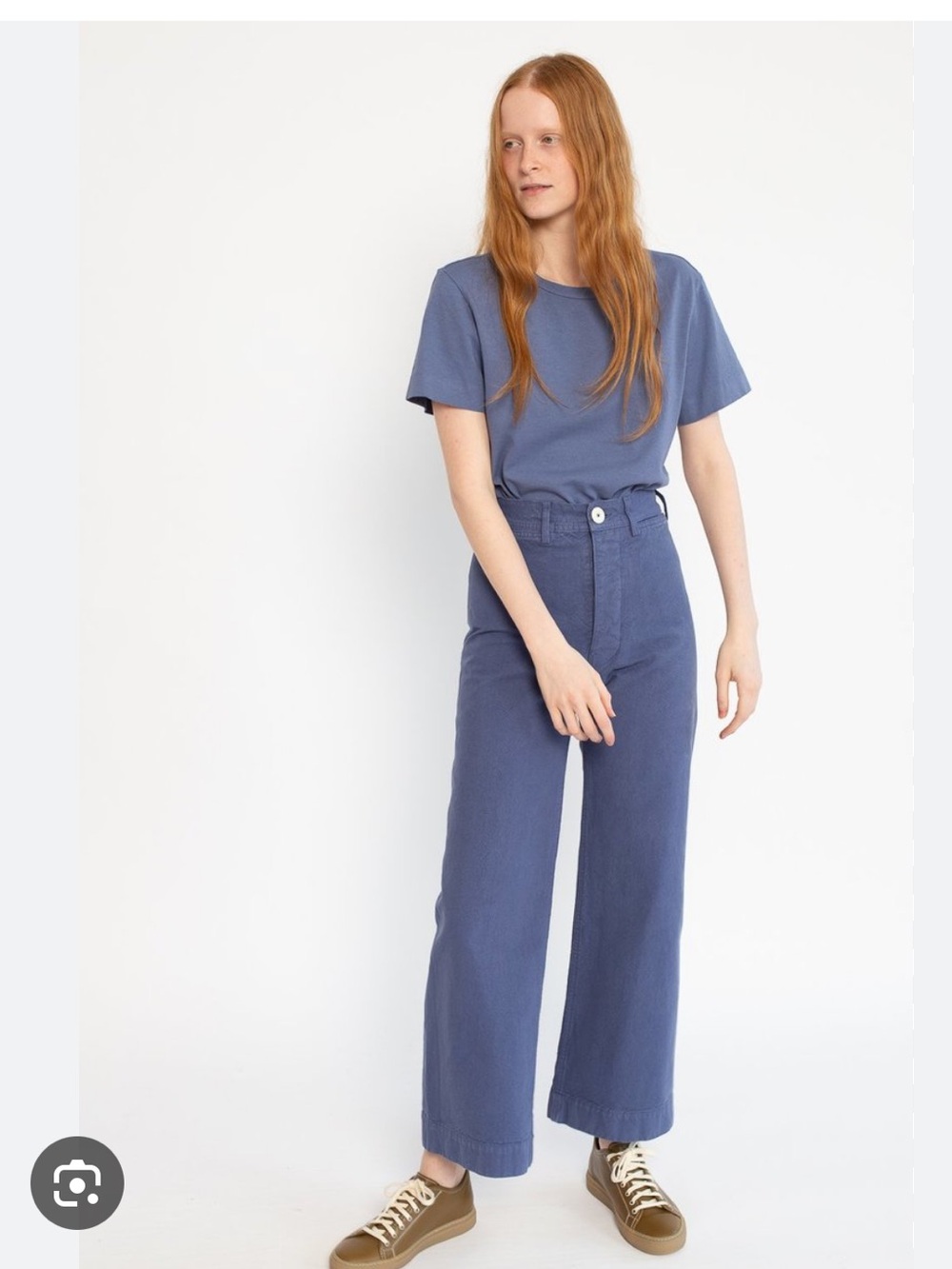 Jesse Kamm Wide Leg Pants in Dusty Blue